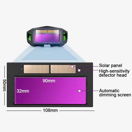 Welding goggles with the smart dimming filter
